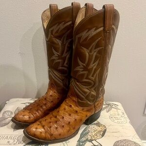 Tony Lama Ostrich boots size 8D